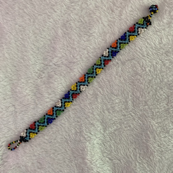 Beaded colourful tribal? anklet / bracelet - Picture 8 of 12